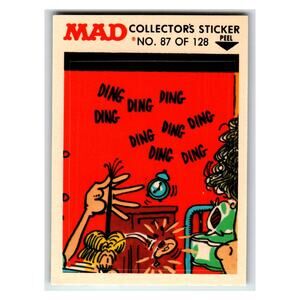 MAD Collector's Sticker No. 87 of 128 1983 E.C. Publications